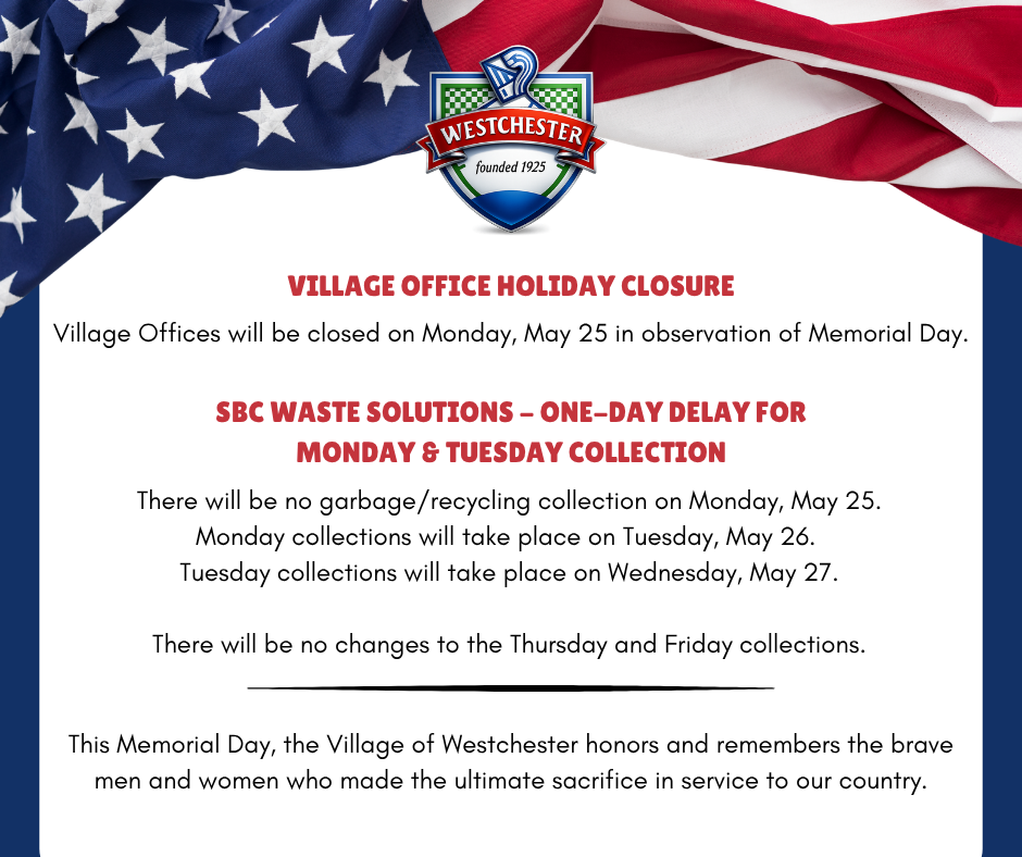 Memorial Day Reminders