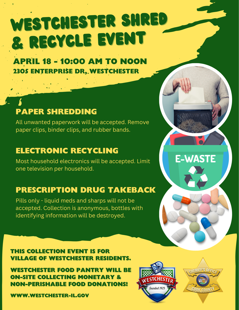 Village Hosts Shred & Recycle Event on April 18